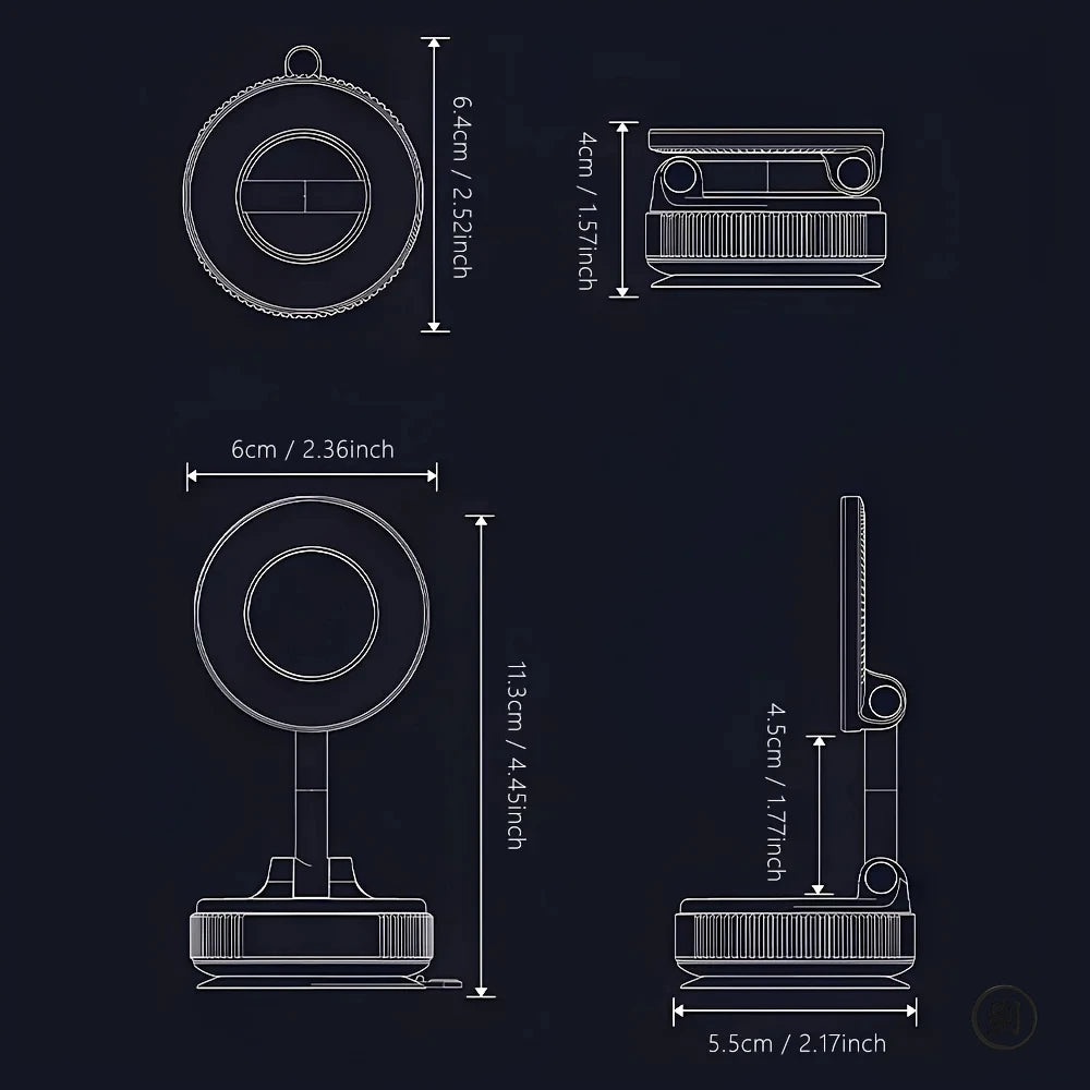 Strong Magnetic Car Phone Holder Foldable Design 360°