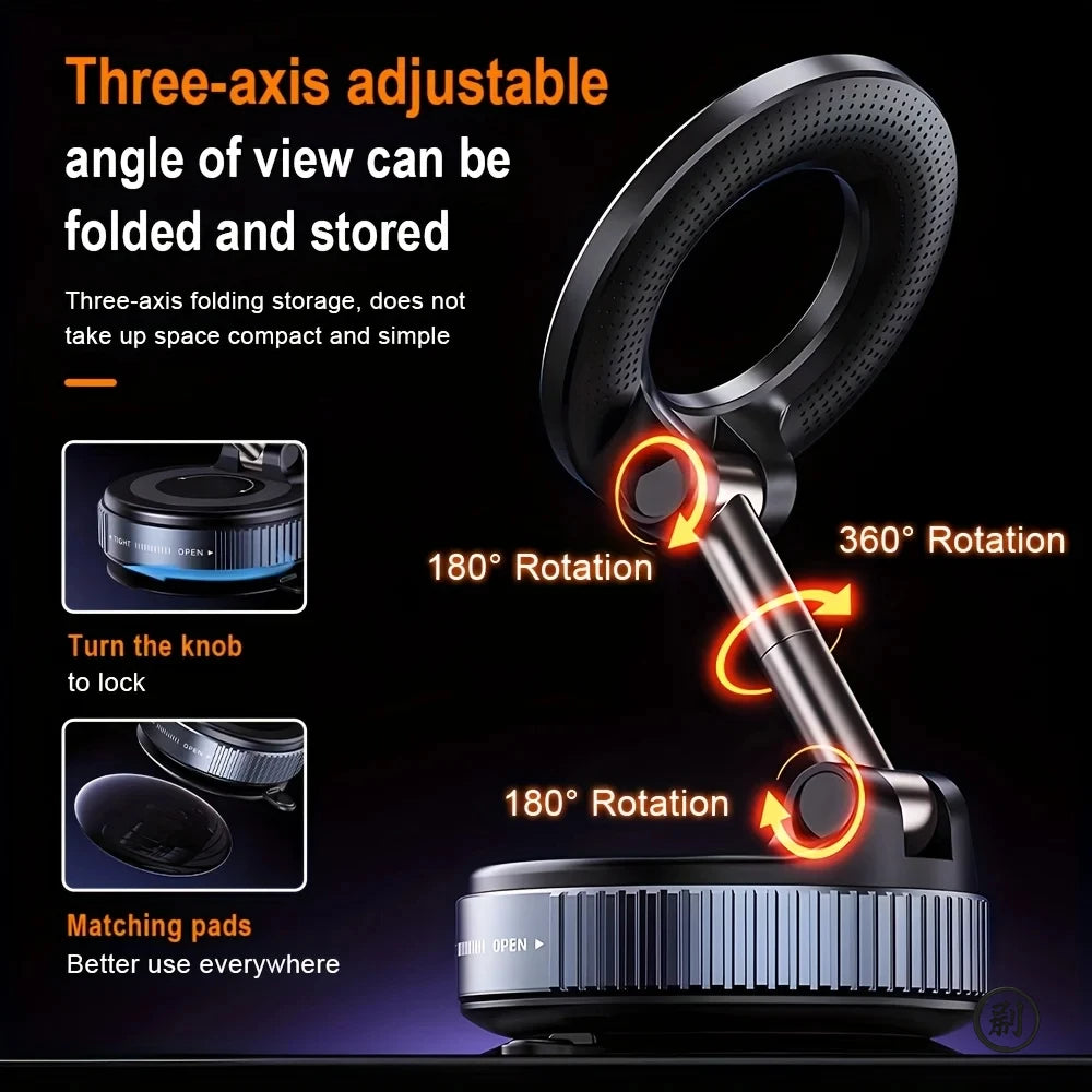 Strong Magnetic Car Phone Holder Foldable Design 360°